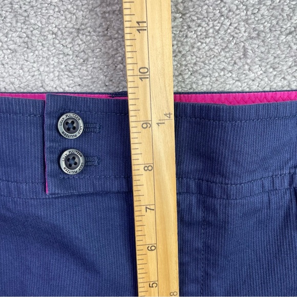 Lilly Pulitzer Palm Beach Fit Capri Pants Women’s 12 Navy Blue Straight Mid-Rise - Picture 10 of 13